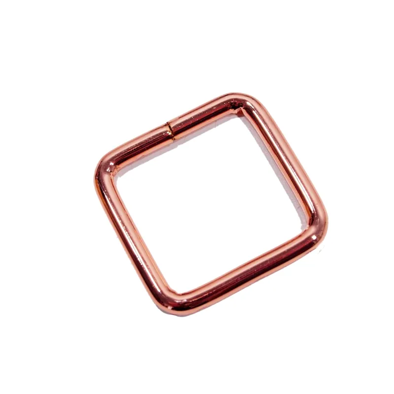 Sichere Zahlung Metall Vierkantring rosegold kupfer 20mm – für Taschen Gurtbänder Leinen