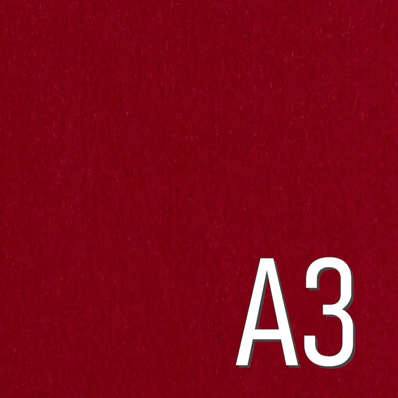 Meistverkauft Filz BASTIAN 3mm dick – Taschenfilz dunkelrot bordeaux A3 Zuschnitt