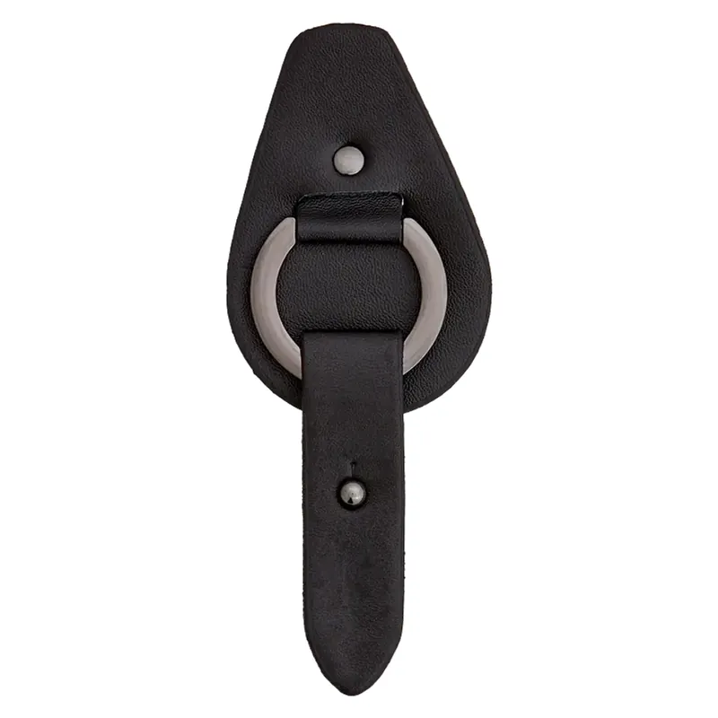 Wochenendangebot Kunstleder Verschluss mit Ring schwarz – Schließe für Mantel Tasche & Tuch