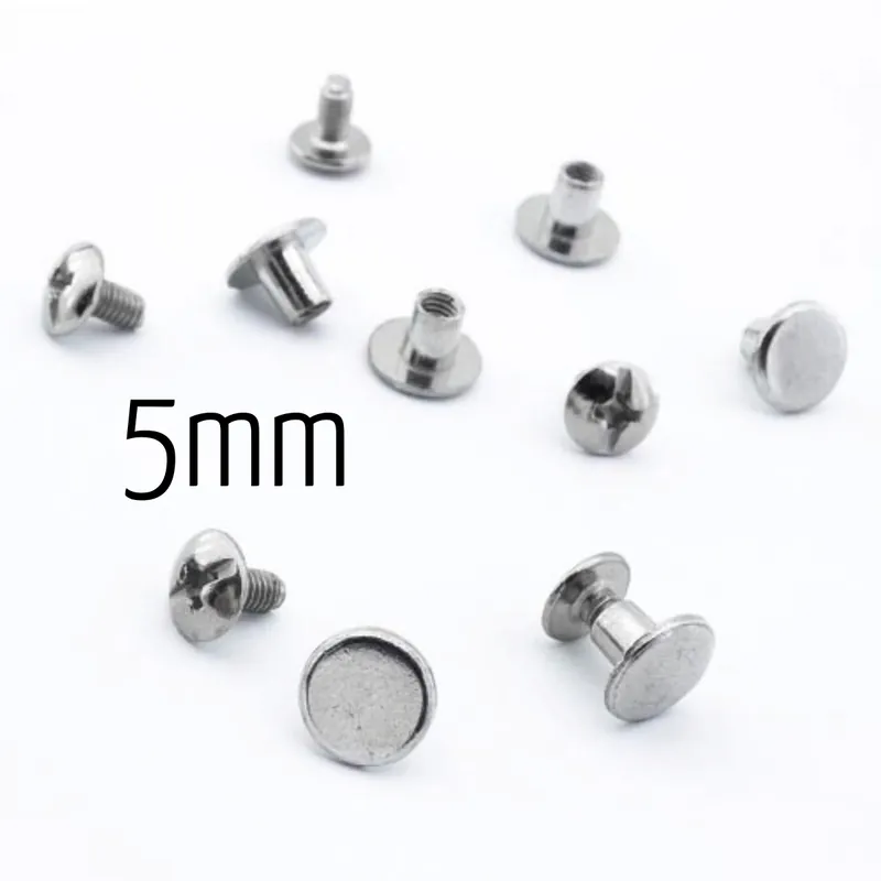 Premium Gürtelschraube silber für Gürtel Taschen Henkel – Alternative zu Nieten Ø7mm x 5mm