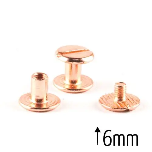 Beliebt Buchschrauben Gürtelschrauben kupfer für Taschen Henkel – Alternative für Nieten Ø10mm x 6mm