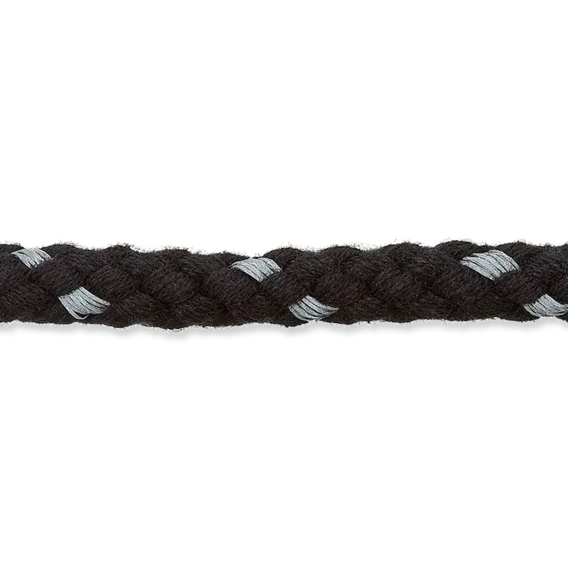 Highlight Coole Reflektor Kordel schwarz silber Ø8mm für Hoodie Rucksack & Co.