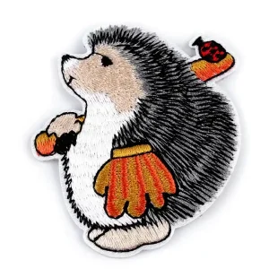 Bügelbild Igel Baseball grau gelb - Applikation zum Aufbügeln Heißes Angebot