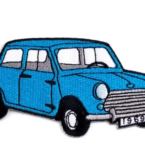 Bügelbild kleines Auto blau - Applikation zum Aufbügeln Echt