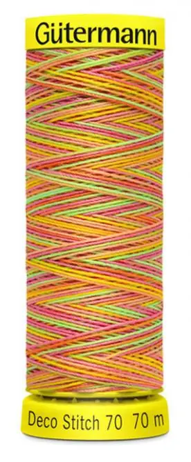 Highlight Deco Stitch 70 Multicolor Fb. 9873 – 70m Nähgarn von Gütermann – bunte Nähseide-Copy