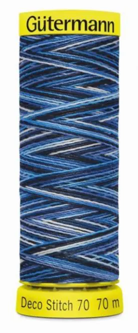 Letzte Chance Deco Stitch 70 Multicolor Fb. 9962 – 70m Nähgarn von Gütermann – bunte Nähseide