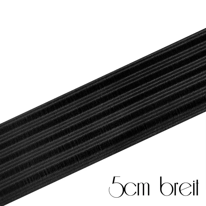 Geld-Zurück-Garantie 5cm breites Gummiband schwarz – Nahtbahnenband Elastic Gummi Litze latexfrei