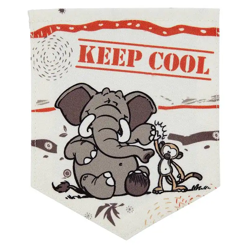 Heute Kaufen Bügelbild NICI Pockets Elefant Affe – Tasche Applikation zum Aufbügeln