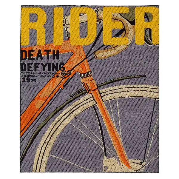 Bügelbild Rider Rennrad Retrobike Fahrrad – Applikation zum Aufbügeln Geld-Zurück-Garantie