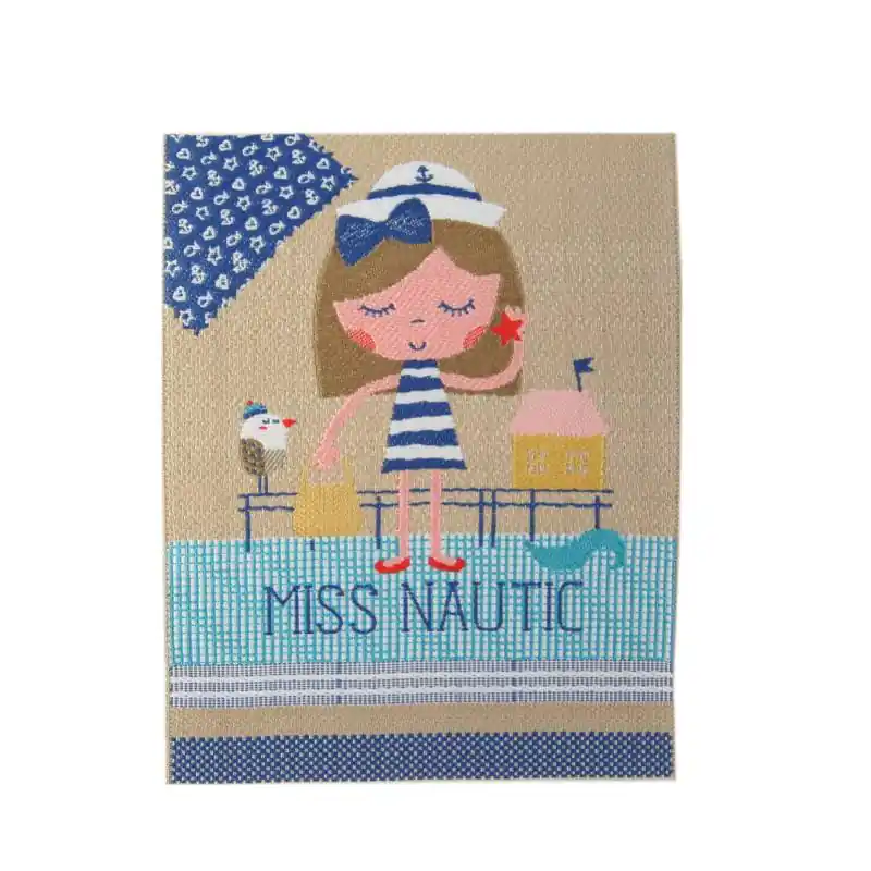 Bügelbild Miss Nautic Anker Möwe – Applikation zum Aufbügeln Neu Im Sortiment