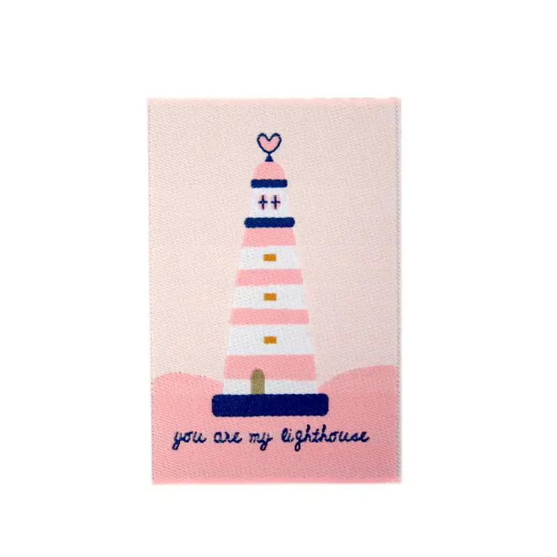 Bügelbild Leuchtturm rosa – Applikation zum Aufbügeln Weltweiter Versand