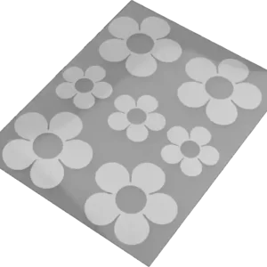 Top-Angebot Bügelbild Refektor Blumen 7x - reflektierende Applikation zum Aufbügeln