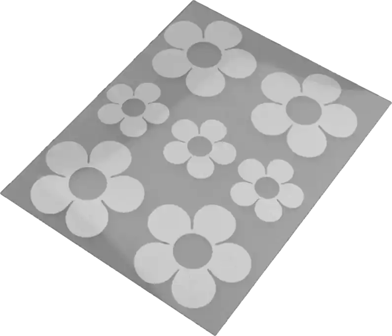 Top-Angebot Bügelbild Refektor Blumen 7x – reflektierende Applikation zum Aufbügeln