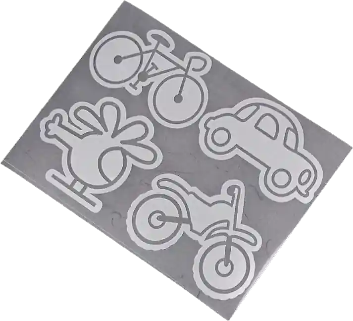 Begrenztes Angebot Bügelbild Refektor Auto Fahrrad Motorrad Hubschrauber – reflektierende Applikation zum Aufbügeln