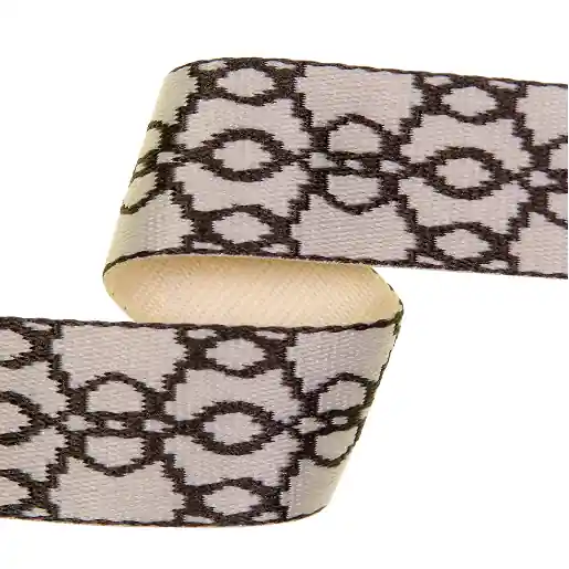 Top-Qualität breites Gurtband beige mit Ornamenten – Taschengurt Gürtelband Rucksack Einfassband