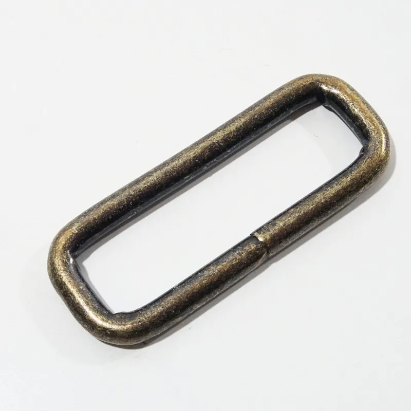 Highlight Metall Vierkant Ring 50mm altmessing – für Taschen & Gurtbänder