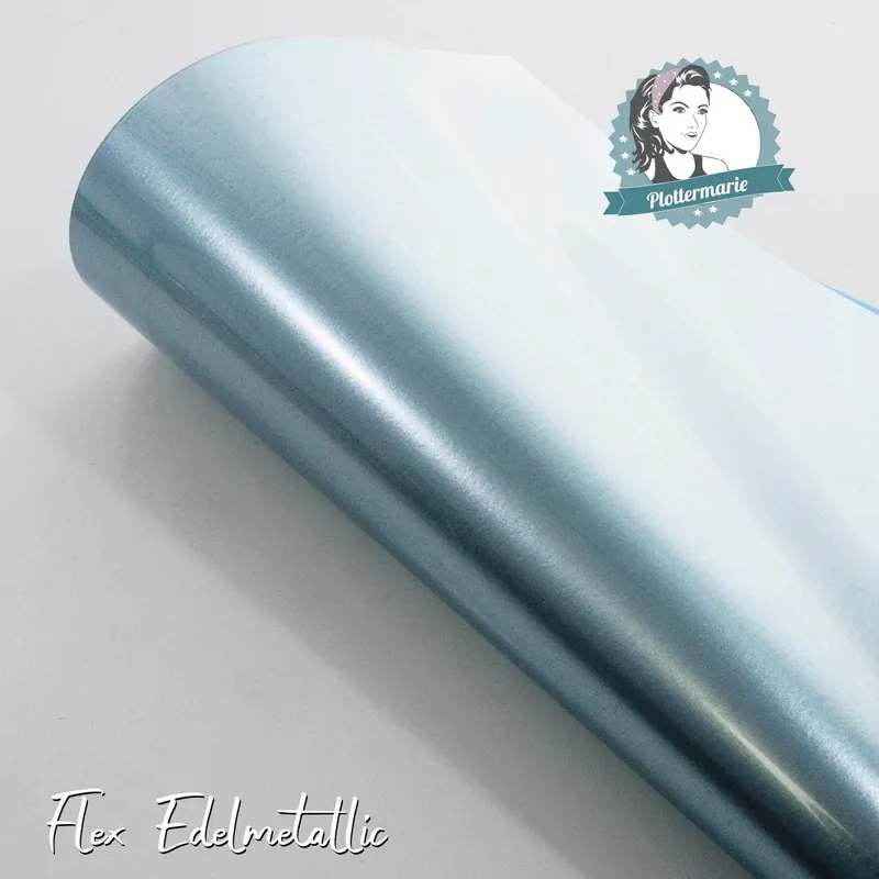 Knallerangebot Flexfolie für Textildruck Edelmetallic A4 mint grün – Plotterfolie von Plottermarie Flex 90µ