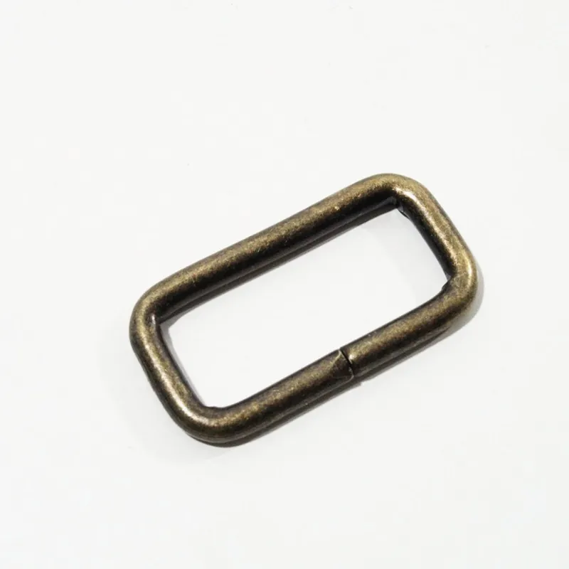 Highlight Metall Vierkant Ring 25mm altmessing – für Taschen & Gurtbänder