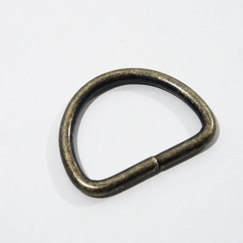Kostenloser Rückversand Metall D Ring 25mm altmessing – für Taschen & Gurtbänder