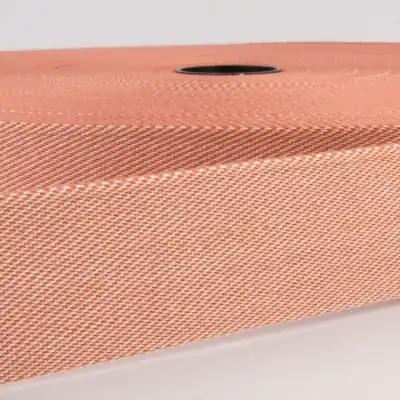 Nur Heute 4cm Gurtband Doubleface Streifen koralle weiß – Taschengurt Gürtelband beidseitig nutzbar