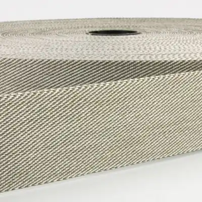 4cm Gurtband Doubleface Streifen oliv weiß – Taschengurt Gürtelband beidseitig nutzbar Online Kaufen