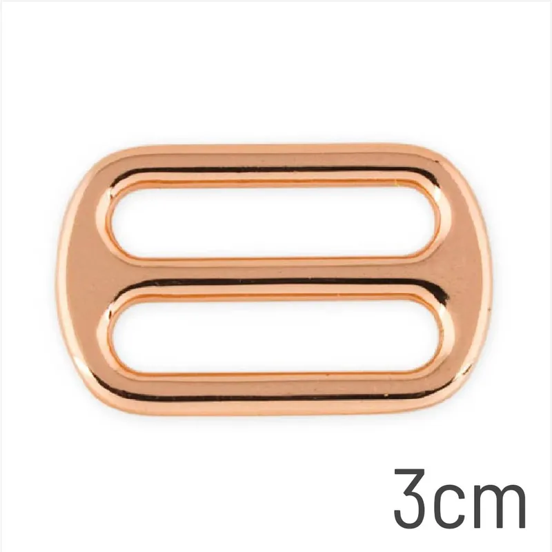 Premium Metall Schieber Maxi 30mm rosegold – Leiterschnalle Stegschnalle für Gurtbänder