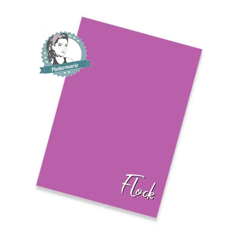 Flockfolie für Textildruck beere berry A4 – Plotterfolie von Plottermarie Flock Velours 480µ Bestseller