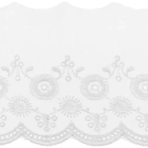 Baumwoll Spitzen Borte weiß 8cm breit - Taufe Konfirmation Landhaus & Hochzeit Top-Seller