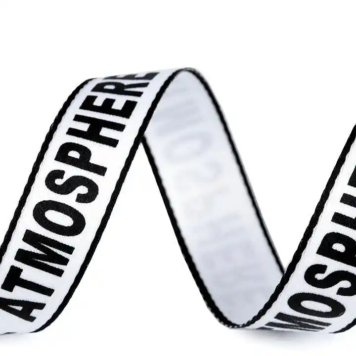 Ripsband Atmosphere schwarz weiß 2cm breit – Gurtband Webband Saumband Kordel Limited Edition