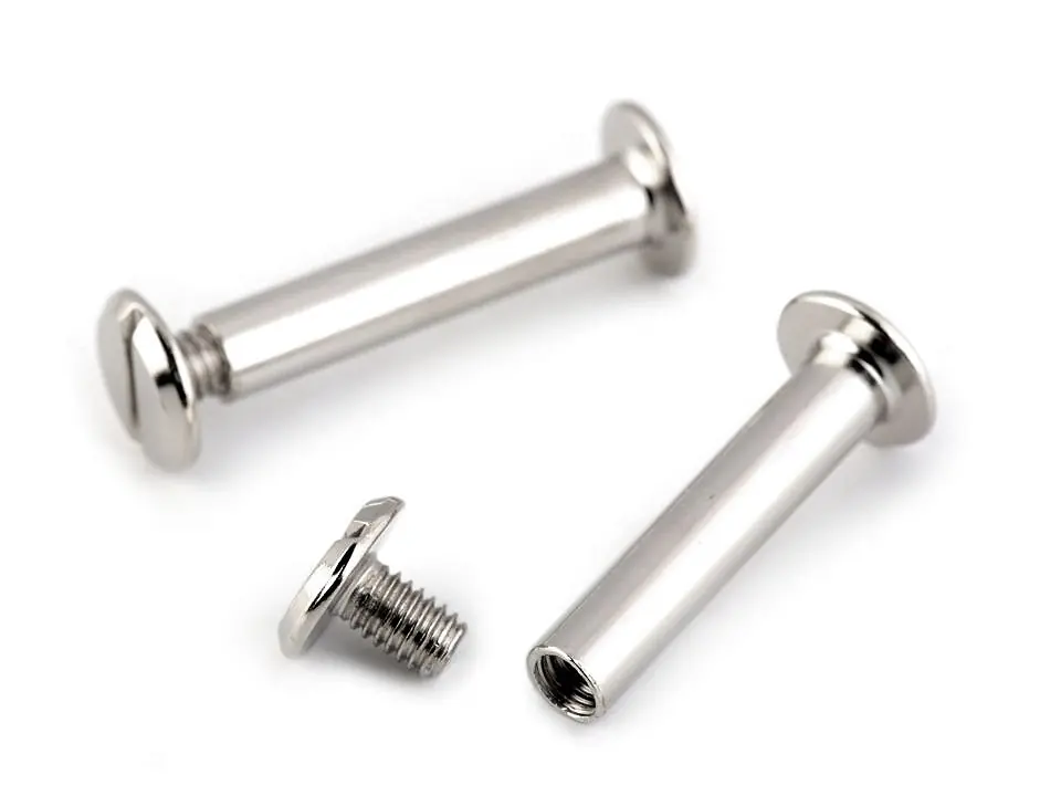 Buchschrauben Gürtelschrauben für Taschen Henkel – Alternative für Nieten Ø10mm x 28mm Kostenfreie Lieferung