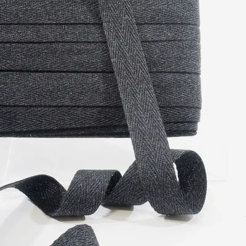 Sichere Zahlung Twill Tape Köperband dunkelgrau 2cm breit – Nahtband Einfassband Saumband Gurtband