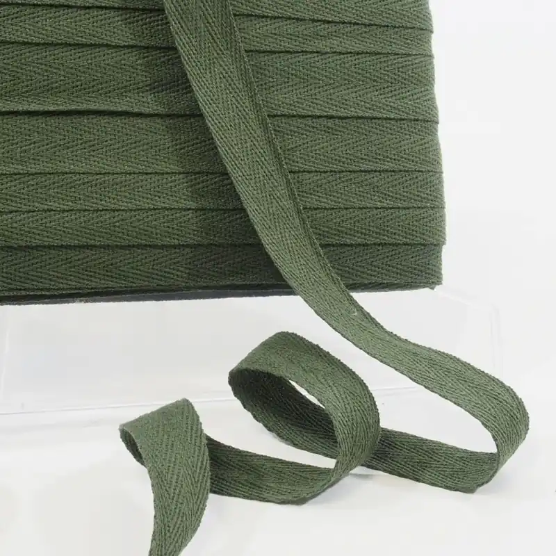 Twill Tape Köperband oliv grün 2cm breit – Nahtband Einfassband Saumband Gurtband-Copy Nur Heute