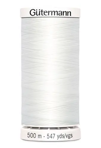 Geprüft großes Nähgarn weiß Fb. 800 – 250m Allesnäher Garn von Gütermann – Nähseide
