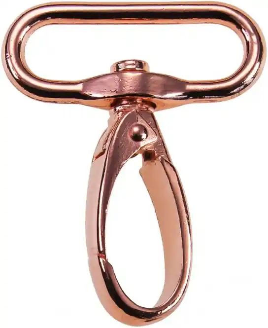 Metall Karabiner 40mm rose gold kupfer – für Taschen & Gurtbänder – drehbares Gelenk Sonderangebot