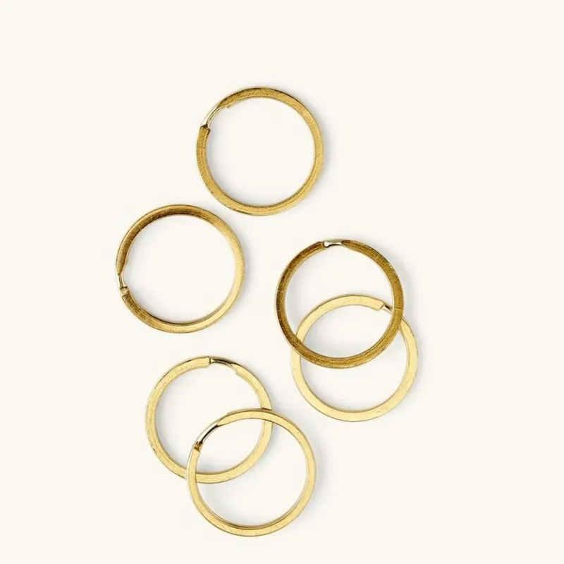 flacher Schlüsselring in gold 2cm Durchmesser Heißes Angebot