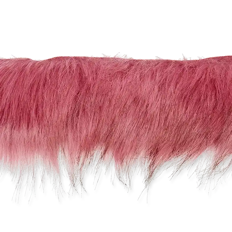 Direktkauf Fellbesatz pink 70cm lang für Kragen und Kapuzen aus Kunstfell