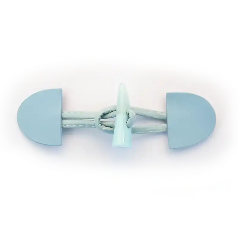 Sale Dufflecoat Verschluss hellblau 11cm lang – Knebel Knopf Mantelverschluss