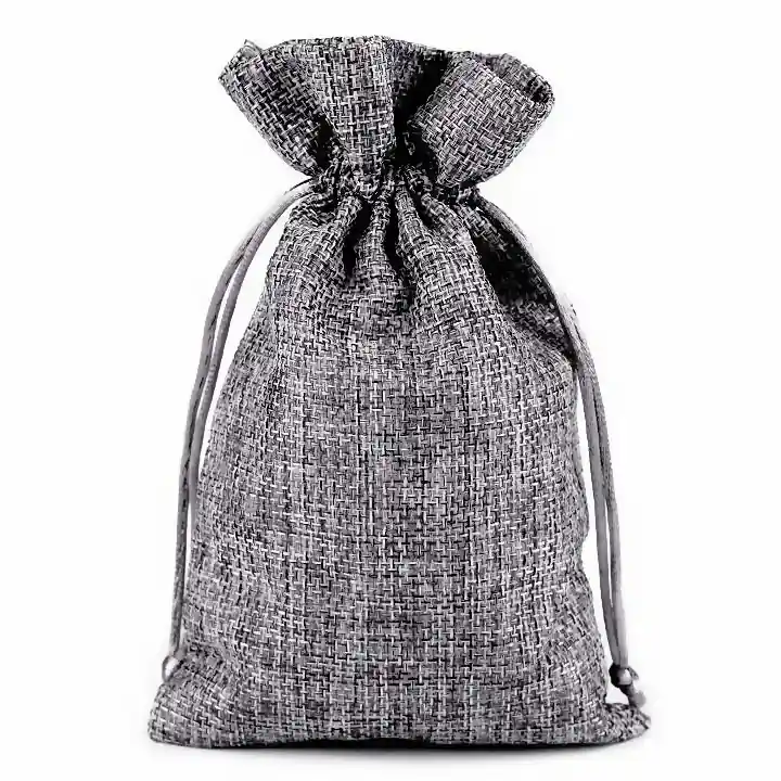 Jetzt Bestellen Säckchen grau im Jute Look für kleine Geschenke Adventskalender & Co 11x17cm