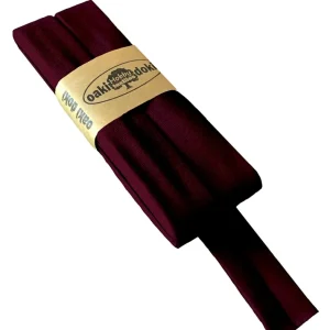 Sonderangebot 3m Elastisches Schrägband aus Jersey aubergine - Jerseyschrägband 40/20/10