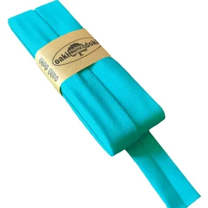 Kracherpreis 3m Elastisches Schrägband aus Jersey helltürkis - Jerseyschrägband 40/20/10