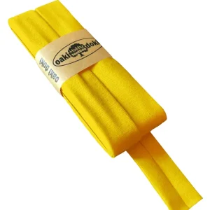 3m Elastisches Schrägband aus Jersey tiefes gelb - Jerseyschrägband 40/20/10 Markenprodukt