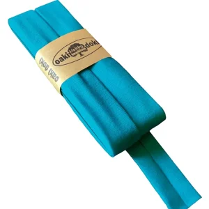 Markenware 3m Elastisches Schrägband aus Jersey türkis - Jerseyschrägband 40/20/10