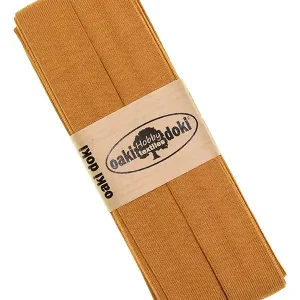 3m Elastisches Schrägband aus Jersey ocker terracotta - Jerseyschrägband 40/20/10 Versand Am Gleichen Tag