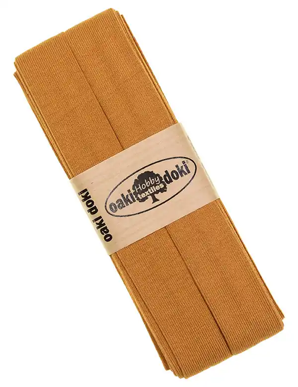 3m Elastisches Schrägband aus Jersey ocker terracotta – Jerseyschrägband 40/20/10 Versand Am Gleichen Tag
