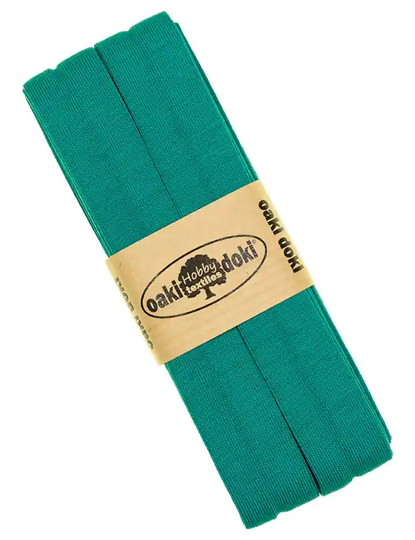 Kostenfreie Lieferung 3m Elastisches Schrägband aus Jersey smaragd grün – Jerseyschrägband 40/20/10