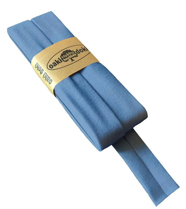 3m Elastisches Schrägband aus Jersey blau – Jerseyschrägband 40/20/10 Heißes Angebot