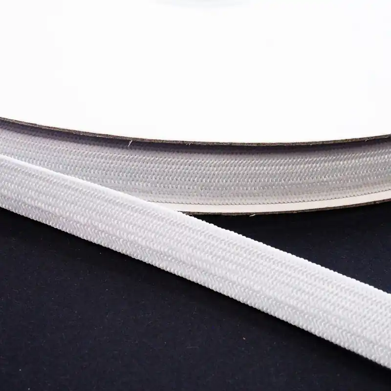 Schnäppchen 1cm breites Gummiband weiß – latexfreie Elastic Gummi Litze