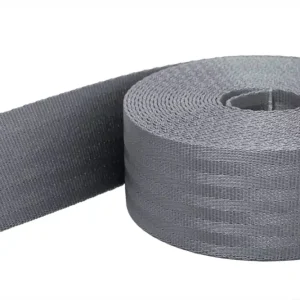 Abverkauf Sicherheitsgurt Gurtband grau - Taschengurt Gürtelband 3,8cm bis 1,5t belastbar