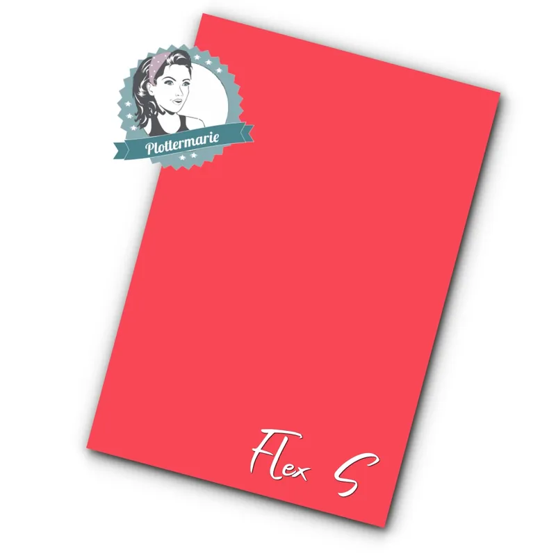 Flexfolie für Textildruck hibiskus pink A4 – Plotterfolie von Plottermarie Flex S Premium 80µ Geld-Zurück-Garantie