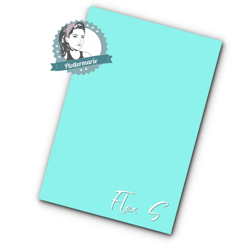 Direkt Vom Hersteller Flexfolie für Textildruck aqua türkis A4 – Plotterfolie von Plottermarie Flex S Premium 80µ